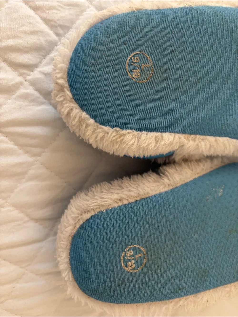 Girls Blue Frozen Character Plush Slip-On Slippers with Bow Detail